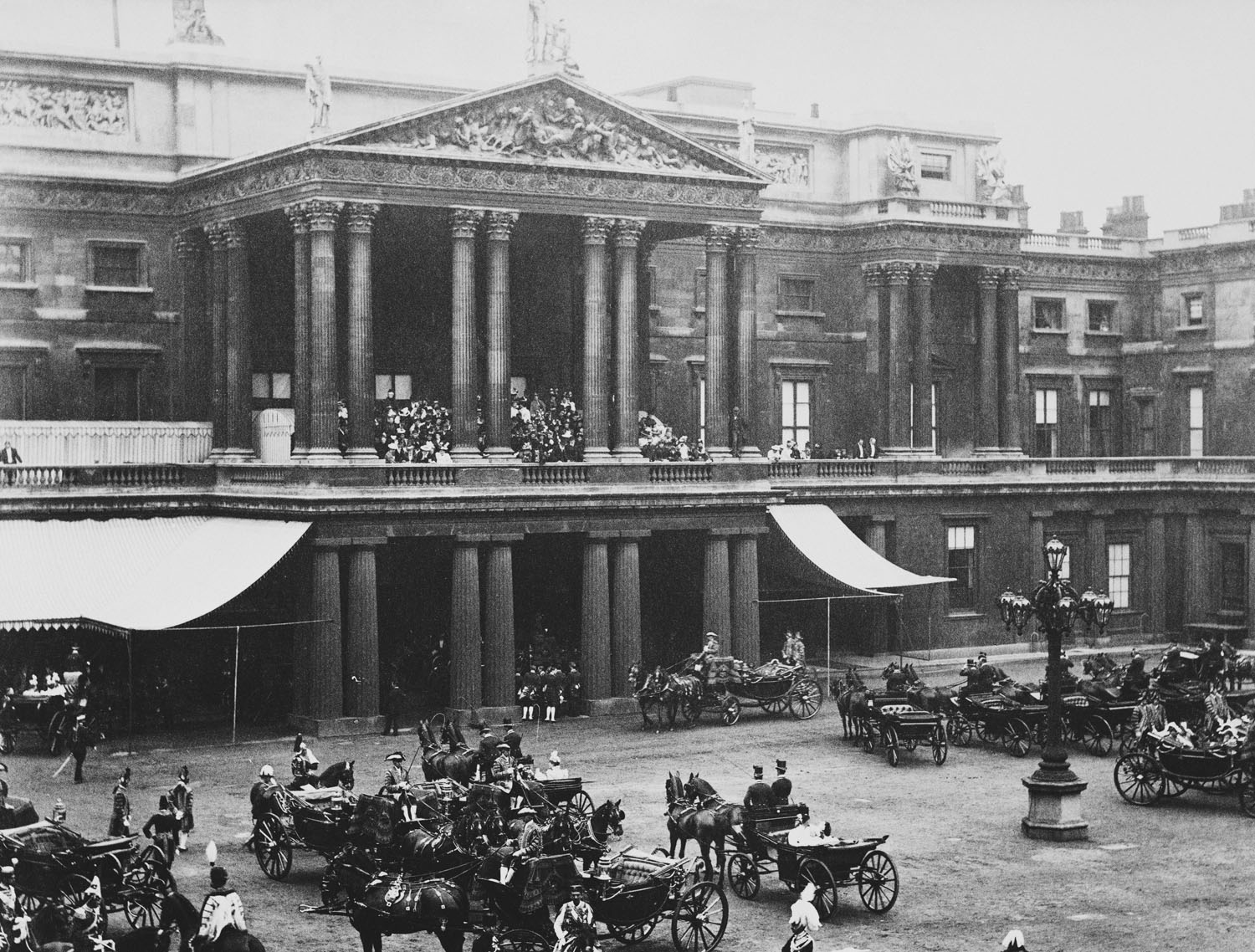Buckingham palace during diamond jubilee of queen victoria