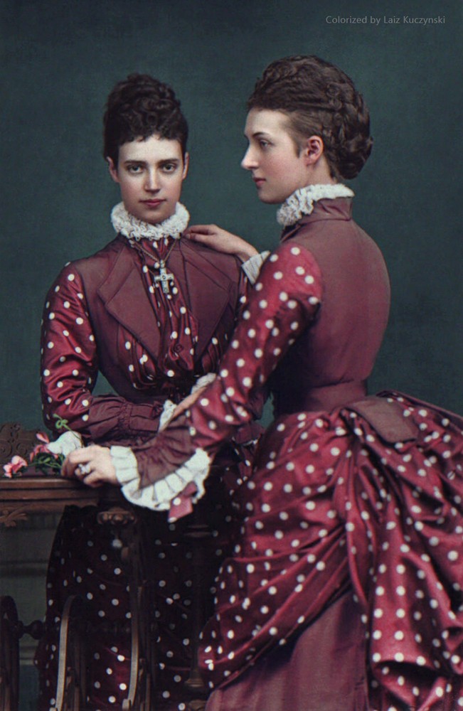 Reine Alexandra et sa soeur la tsarine Maria Feodovna