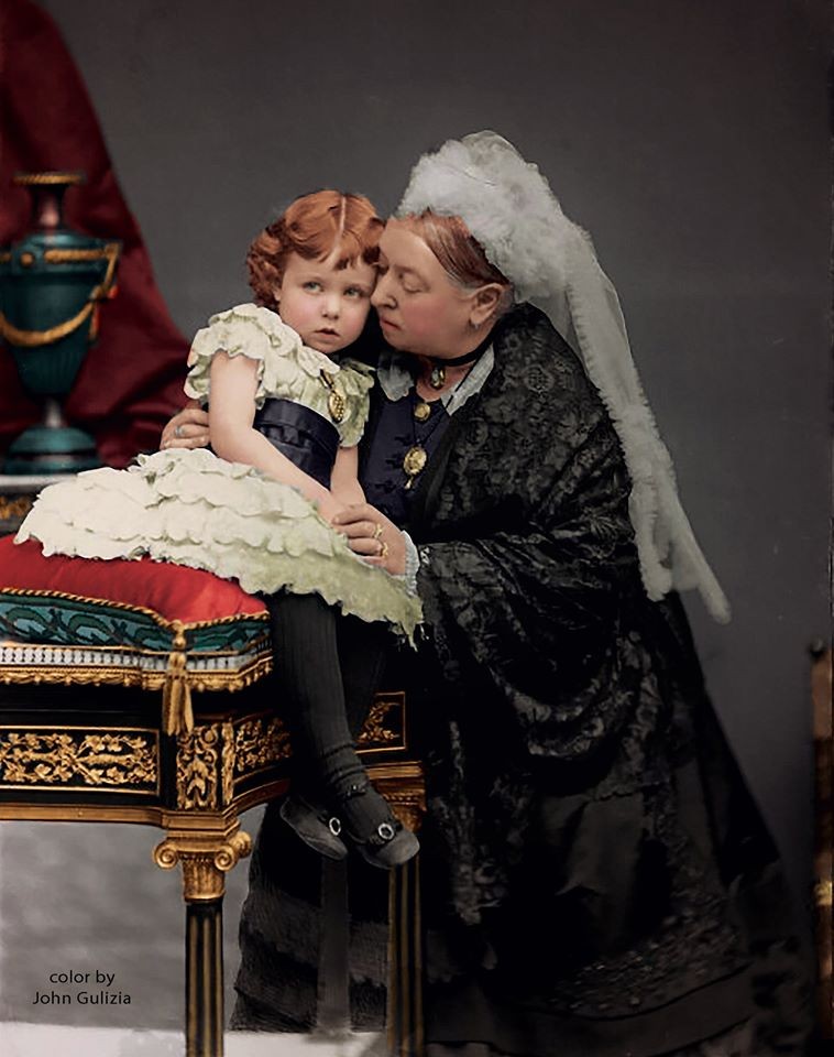 La reine Victoria et l'un de ses petits-fils
