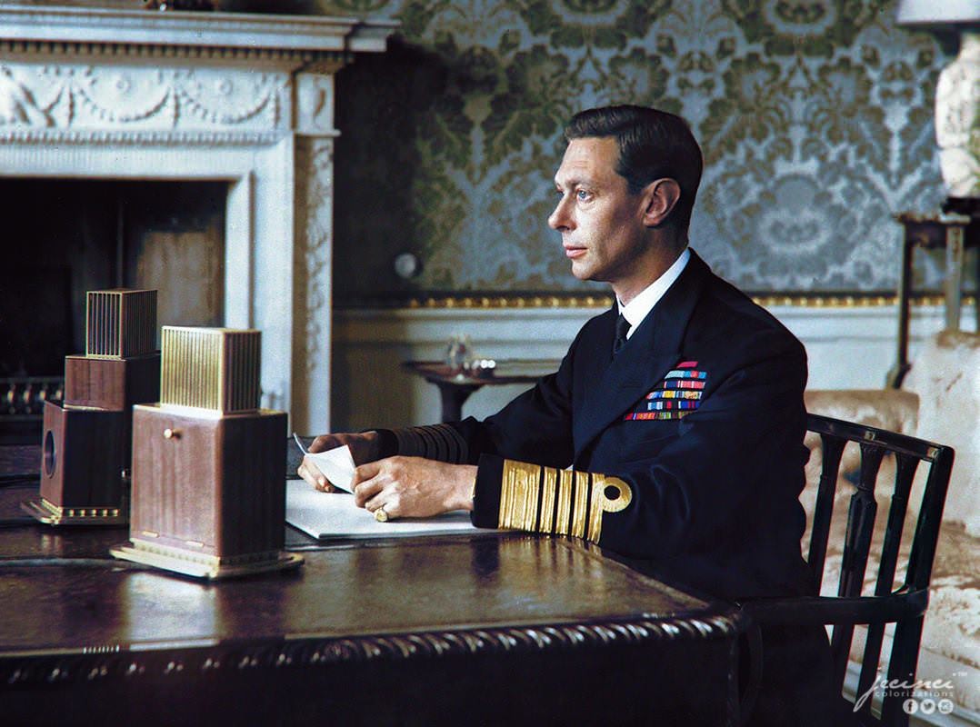 George VI lors de son discours de déclaration de guerre en 1939