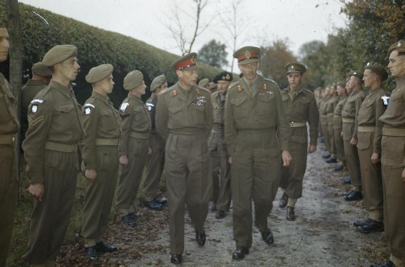 Hm king george vi with the british liberation army in holland 13 october 1944 tr2404
